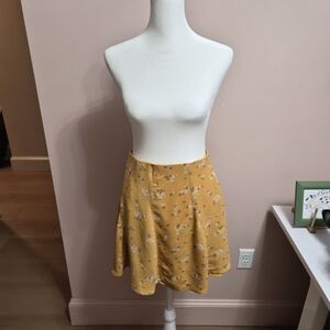 American Eagle Floral Yellow Skirt